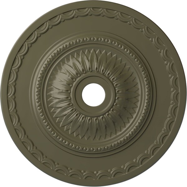 Ekena Millwork Sunflower Ceiling Medallion (Canopies up to 5 5/8"), 29 1/2"OD x 3 5/8"ID x 1 5/8"P, Painted Turtle CM29SFPTF - main